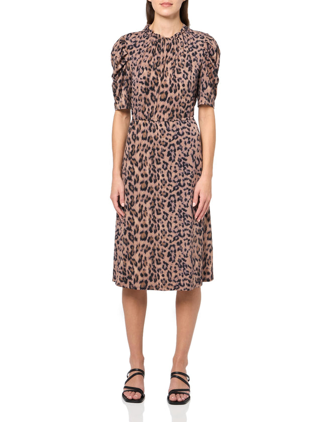 Adrianna Papell Women's Ruffle Neck Short Sleeve D