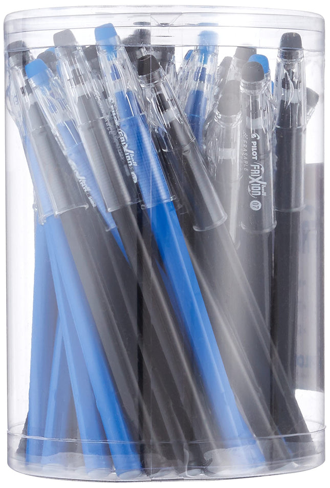 Pilot FriXion ColorSticks Erasable Gel Ink Stick Pens, Fine Point, 24 Black/12 Blue Inks, Tub of 36 (5802)