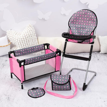 Bayer Design Deluxe Doll Accessory Set with Travel Cot, Ages 3+