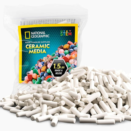 NATIONAL GEOGRAPHIC Rock Tumbler Media – Ceramic M