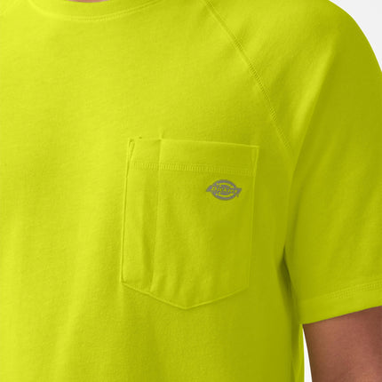 Dickies Camiseta de bolsillo de manga corta y refrigeración para hombre, amarillo brillante, 2XL Big Tall