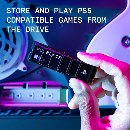Disque de jeu SSD interne WD BLACK SN850P 2 To pour console PlayStation 5, noir