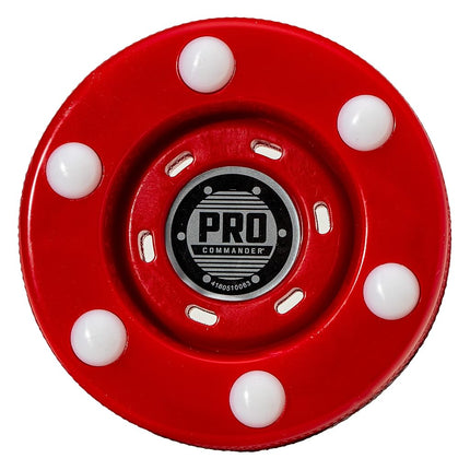 Franklin Sports Palets de hockey sur roulettes NHL Street - (6) Palets de hockey sur roulettes Pro Commander pour l'entraînement - Palets de hockey sur roulettes avec roulettes - Palet de hockey extérieur parfait - Rouge