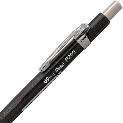 Pentel Sharp Mechanical Pencil, (0.9mm), Metallic Graphite Barrel, Box of 12 (P209MN)