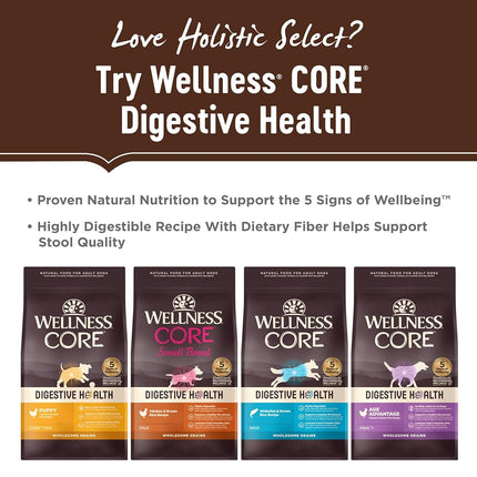 Holistic Select Natural Grain Free Dry Dog Food, Adult & Puppy Salmon, Anchovy & Sardine Recipe, 10.88kg Bag