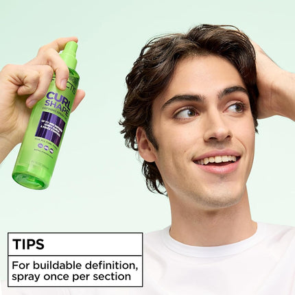 Garnier Fructis Style Curl Shape Defining Spray Gel for No Frizz, 8.5 Fl Oz, 3 Count (Packaging May Vary)