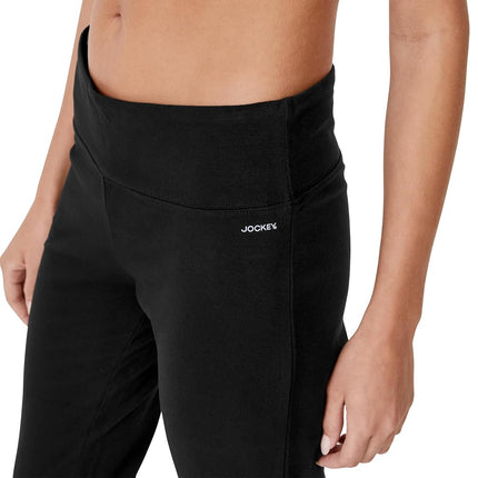 Jockey Women's 728616 Yoga Pants, Black, Large