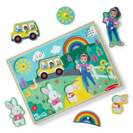 Melissa & Doug® Ms. Rachel™ Wooden Song Peg Puzzle