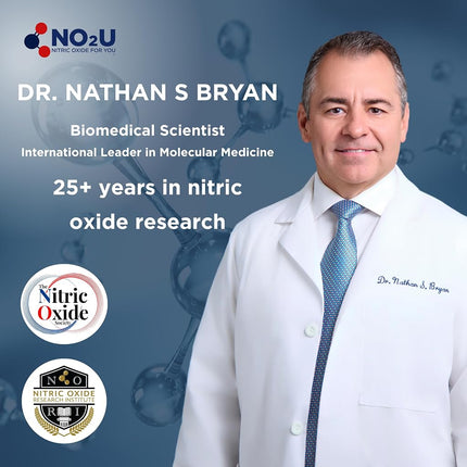 NO2U Bryan NITRICEUTICALS - Natural Nitric Oxide Supplements for Men & Women - Promotes Blood Circulation, Oxygen & Nutrient Delivery, Daily Wellness Support - No Gluten or Dairy - 60 Vegan Lozenges