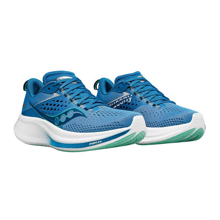 Saucony Women's Ride 17 Sneaker, Breeze/Grotto, 3.5 UK