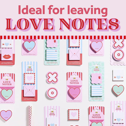 Post-it 73.6 x 71.1 mm "Heart Shape" Super Sticky Notes - Assorted