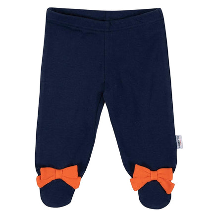 NFL Denver Broncos 3 Pack Bodysuit Footed Pant and Cap Registry Gift Set, blue/white Denver Broncos, 6-9M