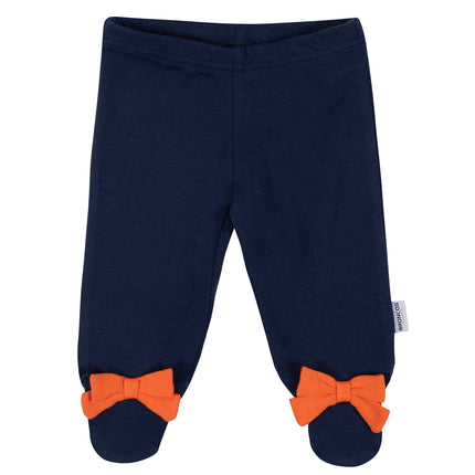 NFL Denver Broncos Conjunto de regalo de 3 piezas de mameluco, pantalón con pie y gorro, azul/blanco Denver Broncos, 6-9M