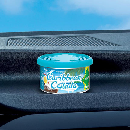 Little Trees Car Air Freshener. Fiber Can Provides a Long-Lasting Scent for Auto or Home. Adjustable Lid for Desired Strength. Caribbean Colada, 4 Air Fresheners