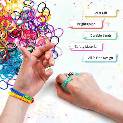 INSCRAFT 21900+ Loom Bands Kit with Organizer, Rubber Bands in 41 Colors