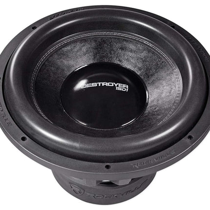 Rockville Destroyer 15D1 15" Competition Car Audio Subwoofer w/USA Voice Coils!