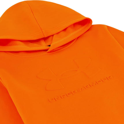 Under Armour Boys Fleece Hoodie Soft and Comfortable Fit Outrageous Orange 2 Years