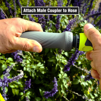 Flexzilla HFZGAK11 Conectores de conexión rápida para manguera de jardín, kit de acoplador y enchufe de 2 piezas, ZillaGreen