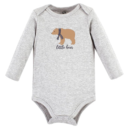 Hudson Baby Unisex Baby Cotton Long-Sleeve Bodysuits, Moose Bear Sweater, 3-6 Months, Moose Bear Sweater, 3-6 Months