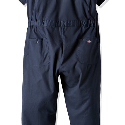 Dickies Men's Flex Short Sleeve Coverall, Dark Navy V1, Large