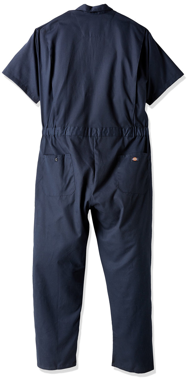 Dickies Men's Flex Short Sleeve Coverall, Dark Navy V1, Large