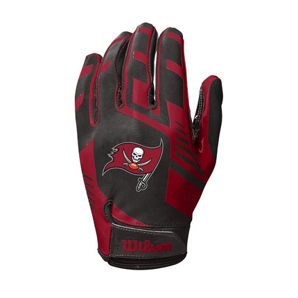 Guantes de fútbol americano Wilson NFL Stretch Fit - Juvenil, Tampa Bay Buccaneers