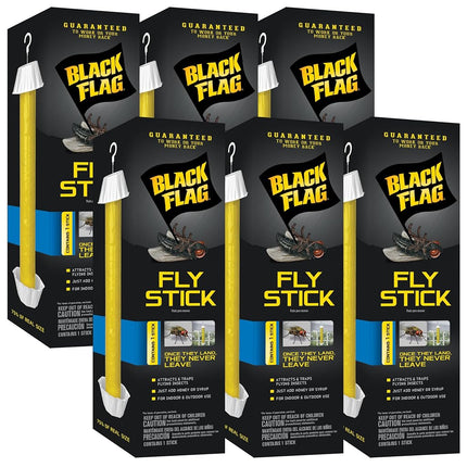 Black Flag Fly Stick Insect Trap, 6-Pack
