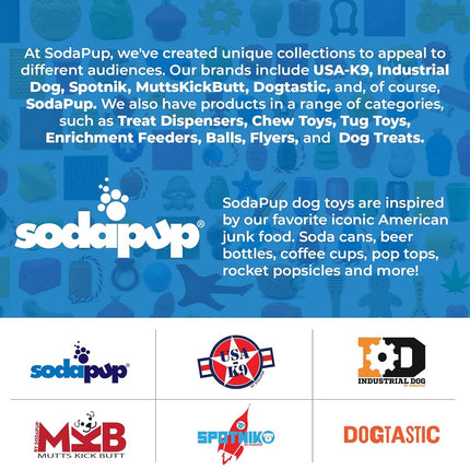 SodaPup Bottle Top Flyer Durable Rubber Retrieving Frisbee - Large - Orange Squeeze. Tough Dog Frisbee and Fetch Toy for Active Dogs.