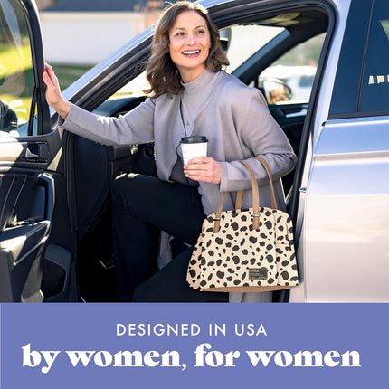 Fit+Fresh Laketown Kit Insulated Lunch Bag for Women and Men - Cute Small Lunchbox Tote, Adult Lunch Box, Cheetah