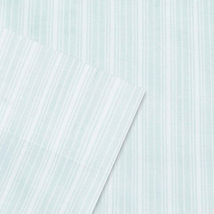 Laura Ashley Soft Sateen Cotton Bedding Set-Sleek, Smooth, & Breathable Home Decor, Lottie Blue/White, Full