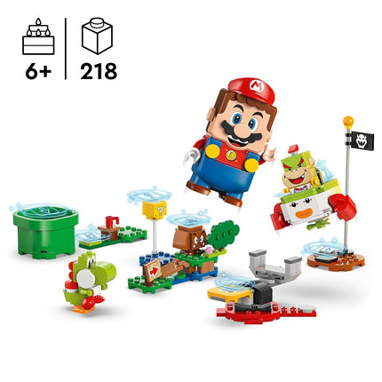 LEGO Super Mario Adventures with Interactive Mario, Bowser Jr.’s Clown Car Vehicle Set, with Yoshi Toy, Nintendo Gift for 6 Plus Year Old Boys, Girls and Gamers 71439