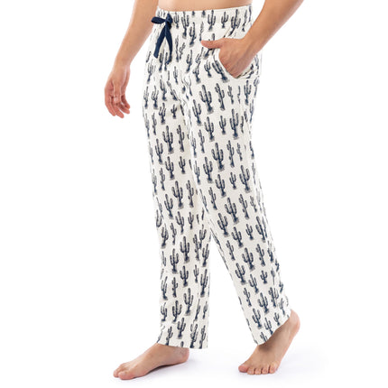 Wrangler Men's Printed Jersey Knit Pajama Sleep Pants, Ecru/Cactus, 3X-Large