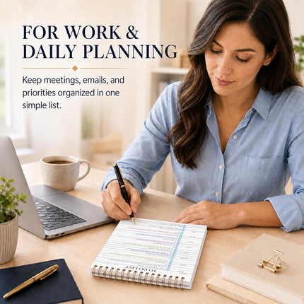 KAICN To Do List Notepad, Undated Daily Planner Notepad With To Do List Notebook Checklist Spiral Waterproof for Office Supplies, School Planner, 3 Pack, 52 Sheets/Pack, 5.5''x8.3'' A5 Size
