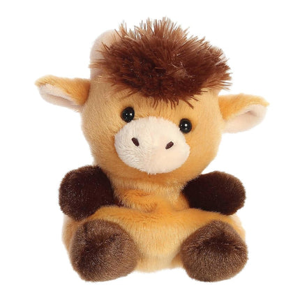 AURORA Aurora Adorable Palm Pals Hubert Highland Cow Stuffed Animal - Pocket-Sized Play - Collectable Fun - Brown 5 Inches