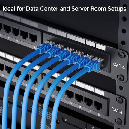 Cable Matters Rackmount or Wall Mount 1U 24-Port Cat 6 Network Patch Panel with Support Bar