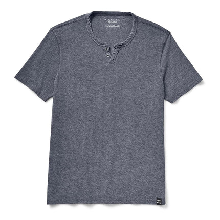 Lucky Brand Men's Venice Burnout Notch Neck Tee Shirt T, Jet Black, XL