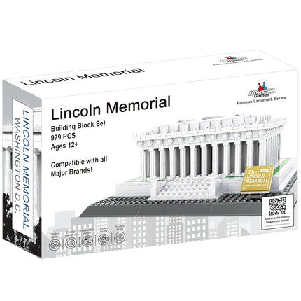 APOSTROPHE Games Juego de construcción Lincoln Memorial (979 piezas) Washington D.C. Modelo de la famosa serie de monumentos del Lincoln Memorial para niños y adultos