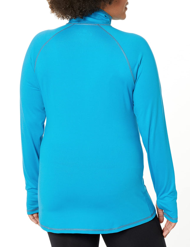 Hanes Women's Sport Performance Fleece Quarter Zip Pullover, Underwater Blue, M