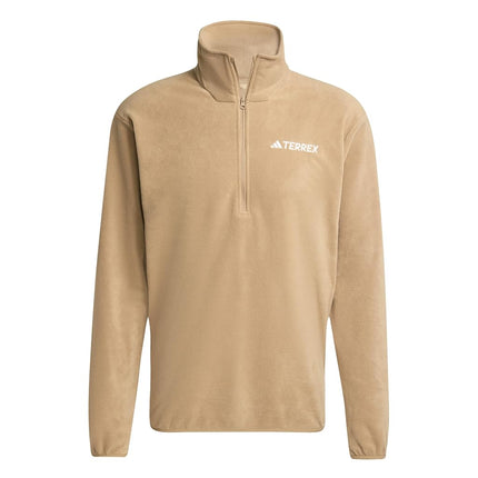 adidas Men's Terrex Multi Essentials Half Zip Fleece Jacket, cardboard, S