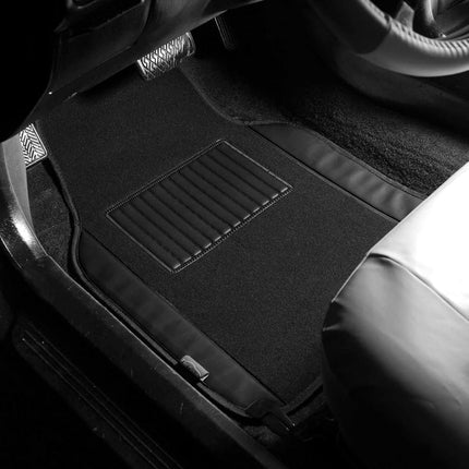 FH Group Car Floor Mats - Carpet Floor Mats for Cars, Universal Fit Automotive Floor Mats, All Purpose Car Floor Mats, Carpet Protector Mat for Most Sedan, SUV, Truck Floor Mats Black
