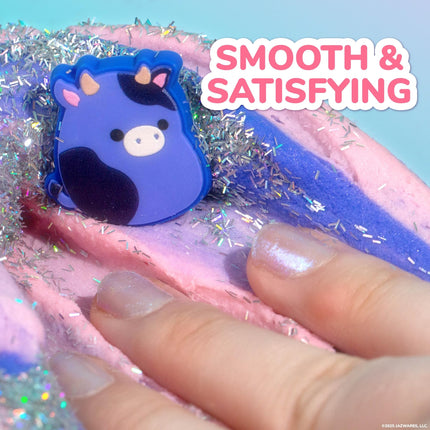 Original Squishmallows Ingrid The Cow Premium Cloud Slime, Blueberry-Scented, 8 oz., Storage Container with Figurine Topper, Rubber Charm, Goodie Bags Stuffers, Kids Party Favors, Sensory Toys