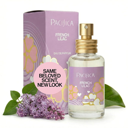 Perfume en aerosol lila francesa de Pacifica - Fragancia floral vegana limpia para mujeres, notas de lila recién cortada y magnolia atalcada, aroma primaveral romántico de larga duración, 1 oz