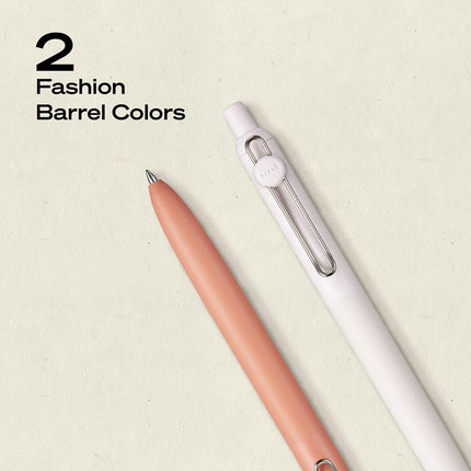 uni-ball Zento Gel Ink Rollerball Pens, 2 Black Medium Point Smooth Writing Pens, Colored Japanese Pens, Boho Colors