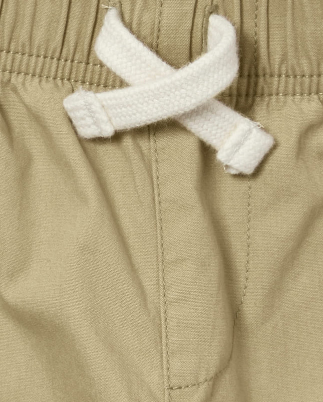 The Children's Place Boys Stretch Pull On Jogger Pants, Flax/Tidal 2-Pack, 12 Husky