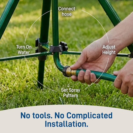 Orbit 56667N Zinc Impact Sprinkler on Tripod Base