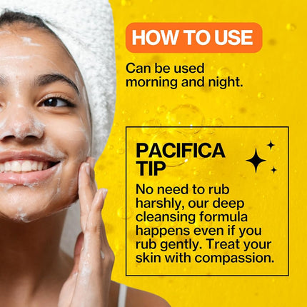 PACIFICA Glow Baby Brightening Face Wash for Women 5 oz Face Wash, Orange