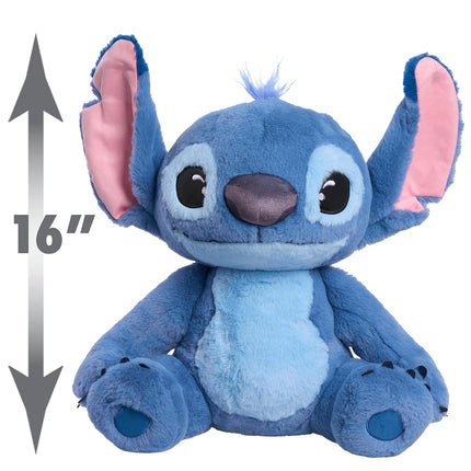 Disney Stitch Live-Action Large 13 Inch Soft Toy for Children from 2 Years - Blue Just Play
