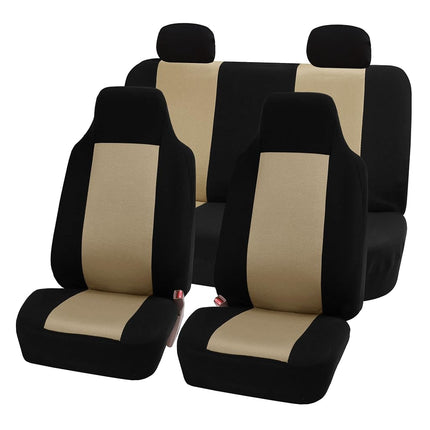 FH Group Fabric Fish Net Stitching Seat Covers W. 