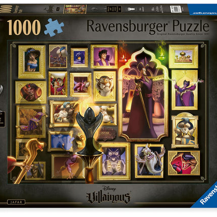 Ravensburger Disney Villainous: Jafar and Figurine 1000 Piece Jigsaw Puzzle for Adults - 12001108 - Handcrafted Tooling, Made in Germany, Every Piece Fits Together Perfectly