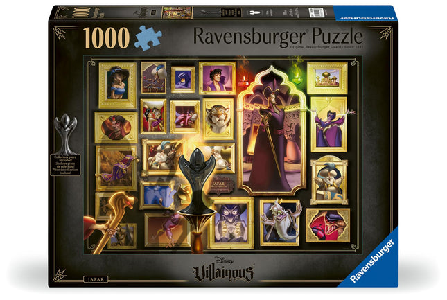 Ravensburger Disney Villainous: Jafar and Figurine 1000 Piece Jigsaw Puzzle for Adults - 12001108 - Handcrafted Tooling, Made in Germany, Every Piece Fits Together Perfectly